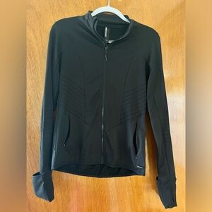 Black workout zip up
